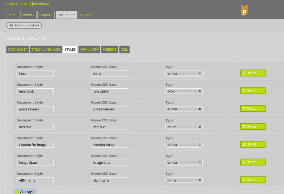 dividing your project into styles